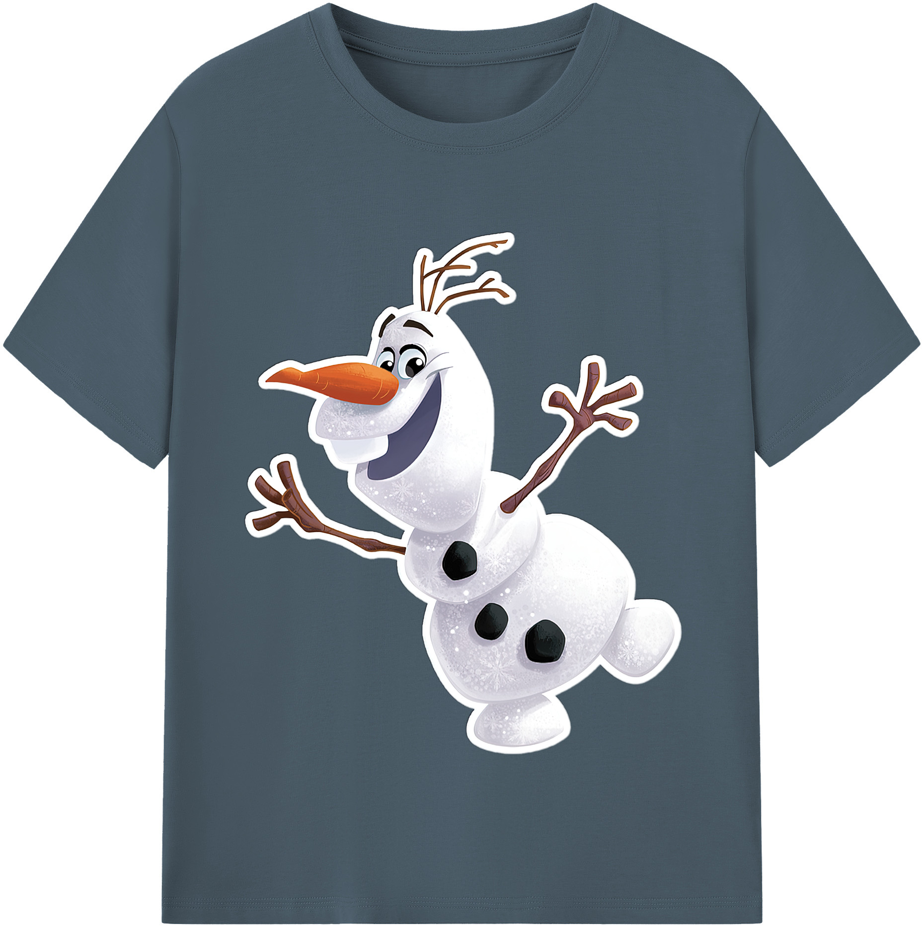 （画像用） アナと雪の女王 アンナ エルサ Frozen Anna Elsa 綿100％半袖Tシャツ（フロントプリント）